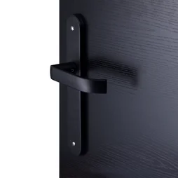 2 poignées de porte Lena sans trou INSPIRE, acier entraxe 195 mm