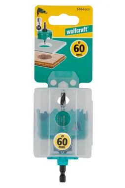 Scie cloche CT maçonnerie/pierre/bois/plastique wolfcraft diamètre 60 mm
