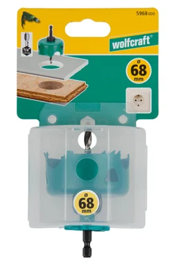 Scie cloche CT maçonnerie/pierre/bois/plastique wolfcraft diamètre 68 mm