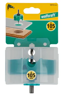 Scie cloche CT maçonnerie/pierre/bois/plastique wolfcraft diamètre 105 mm