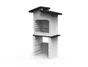 Barbecue en béton blanc Bbq isabelle, l.96 x L.60 x H.167 cm