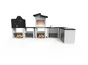 Barbecue en béton blanc Bbq isabelle, l.96 x L.60 x H.167 cm