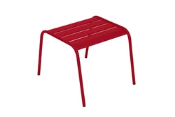 Table de jardin basse FERMOB Monceau carré rouge 2 personnes