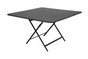 Table de jardin FERMOB Cargo carré noir 8 personnes