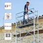 Rehausse aluminium hobbystep h6 pour hobbystep h4, hauteur de travail 6 m