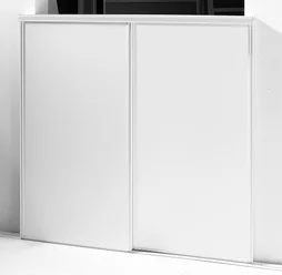 Portes de placard coulissantes, 2 portes, l.120 x H.120 cm, blanc