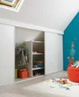 Portes de placard coulissantes, 2 portes, l.120 x H.120 cm, blanc