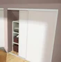 Portes de placard coulissantes, 2 portes, l.120 x H.120 cm, blanc