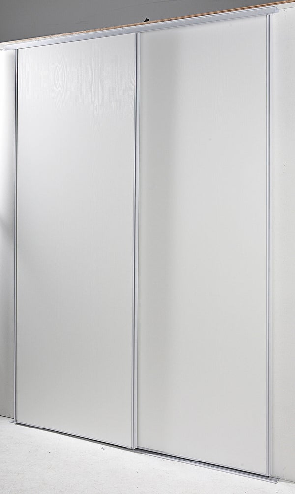 Portes de placard coulissantes, 2 portes, l.150 x H.250 cm, blanc