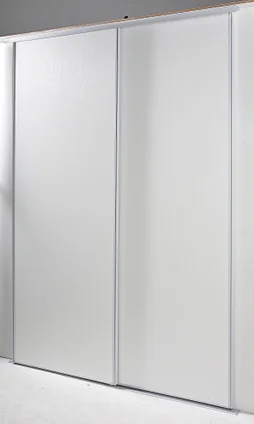 Portes de placard coulissantes, 2 portes, l.150 x H.250 cm, blanc