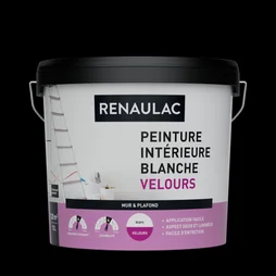 Peinture mur, plafond blanc velours RENAULAC , 12L
