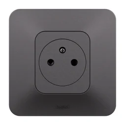 Prise avec terre affleurante complet Neptune, LEGRAND noir