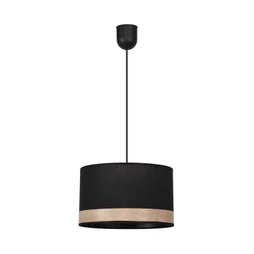 Suspension Raito, noir/frêne, diam. 28 cm, E27