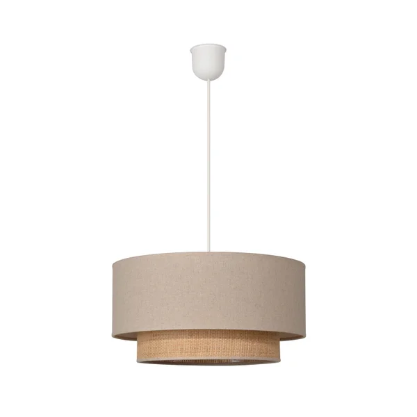 Suspension Bora, pyla/raphia, diam. 38 cm, E27