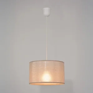 Suspension Alma polyester, argenté, diam.28 cm, E27
