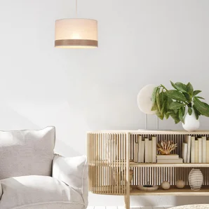 Suspension Raito, blanc/frêne, diam. 28 cm, E27