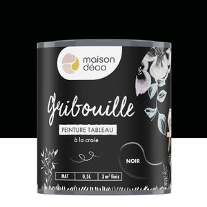 Peinture Tableau Craie Noir Mat Maison Deco Gribouille 0.5 L