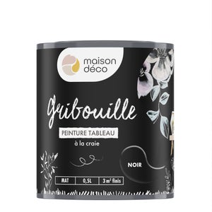 Peinture Tableau Craie Noir Mat Maison Deco Gribouille 0.5 L