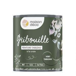 Peinture Tableau Craie Gris Hippo Mat Maison Deco Gribouille 0.5 L