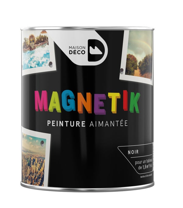 Peinture Magnétique Noir Satin Maison Deco Magnétik C'Est Génial ! 0.5 L