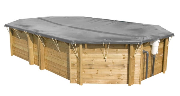 Bâche de sécurité rectangulaire BWT MYPOOL P-pb 580, L.650 x l.350 cm