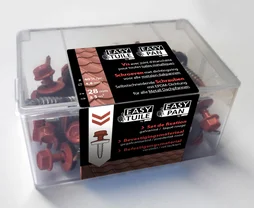 Vis easy tuile, 4,8 x 28 mm rouge Gamme easy tuile 40 pièces
