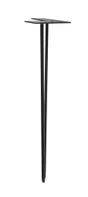 Pied de table design fixe acier époxy noir, de 30 à 50 cm