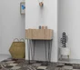Pied de table design fixe acier époxy noir, de 30 à 50 cm