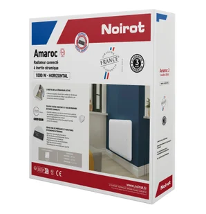 Radiateur electrique inertie Sèche amaroc2 1000w connecte horizont blc