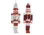 Deco Noel a suspendre plastique casse noisette blc/rge h12.5cm-unite