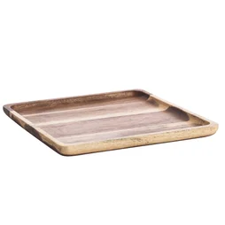 Plateau carré en acacia 24x24cm