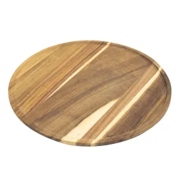 Plateau rond en acacia D.24 cm