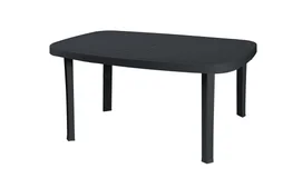 Table Otello en polypropylène, 136 x 82 cm anthracite