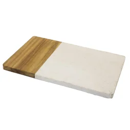 Planche à découper en acacia et marbre l.20 x L.30 cm