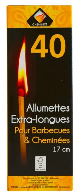 Allumettes extra longues 17 cm