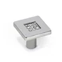 Bouton De Meuble Carré Argent Zamak H.23 X L.28 X P.28 Mm