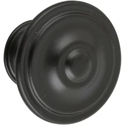 Bouton de meuble rond, zamak noir peint, Diam.35 mm
