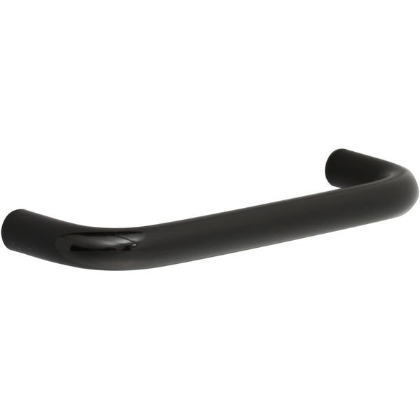 Poignée de meuble, fer noir tropicalisé, entraxe 96 mm