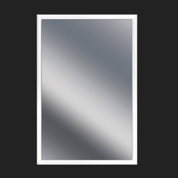 Miroir non lumineux encadré rectangulaire l.40 x L.60 cm Arica blanc