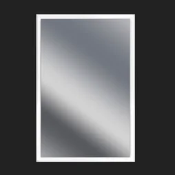 Miroir non lumineux encadré rectangulaire l.40 x L.60 cm Arica blanc
