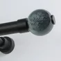 Embout Verre bulle, noir mat, pour tringle à rideau Diam.28 mm INSPIRE