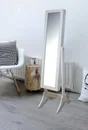 Miroir rectangulaire Psyche bijoux blanc, l.37 x H.145 cm