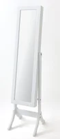 Miroir rectangulaire Psyche bijoux blanc, l.37 x H.145 cm