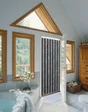 Rideau Portiere C114 Chenille Florence 90X220 Gris Noir