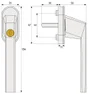 Poignée De Fenêtre Abus Fg 110, Acier Mat