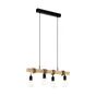 Suspension Townshend bois, 4xE27 metal noir, Eglo
