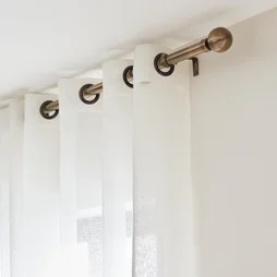 Voilage tamisant Kaolin, l.300 x H.250 cm, blanc écru