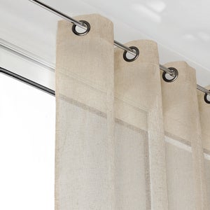 Voilage tamisant, Kaolin, beige H.250 x l.300 cm