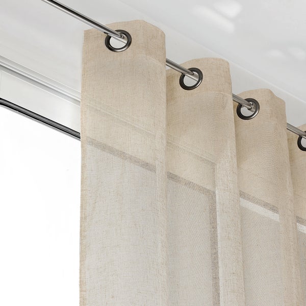 Voilage tamisant, Kaolin, beige H.250 x l.300 cm