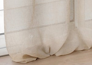 Voilage tamisant, Kaolin, beige H.250 x l.300 cm